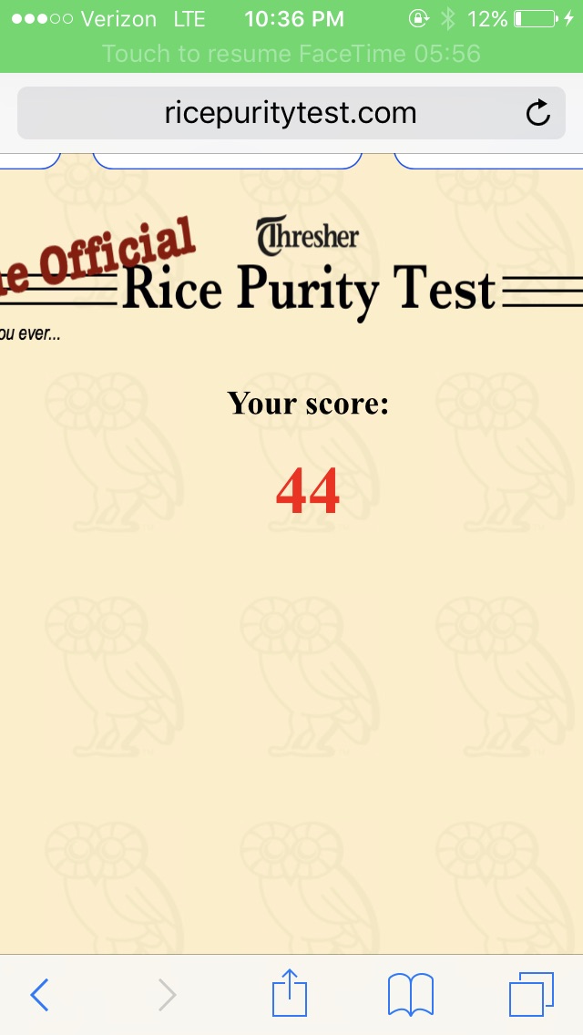 Rice purity score