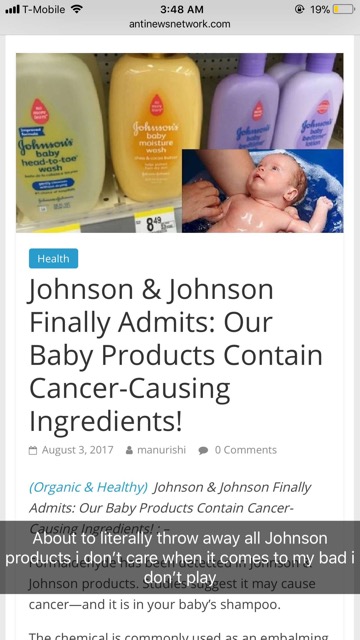 johnson and johnson bad for baby