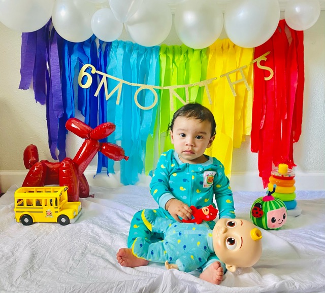 Aiden is officially 6 months old!!! He LOVES so why not do a